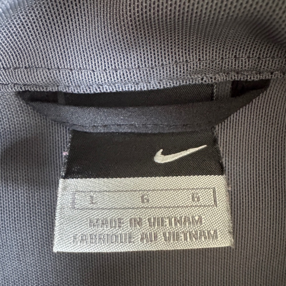 Nike Full Zip Track Jacket Mens Large Black Grey Reflective Piping Lightweight - Picture 2 of 9